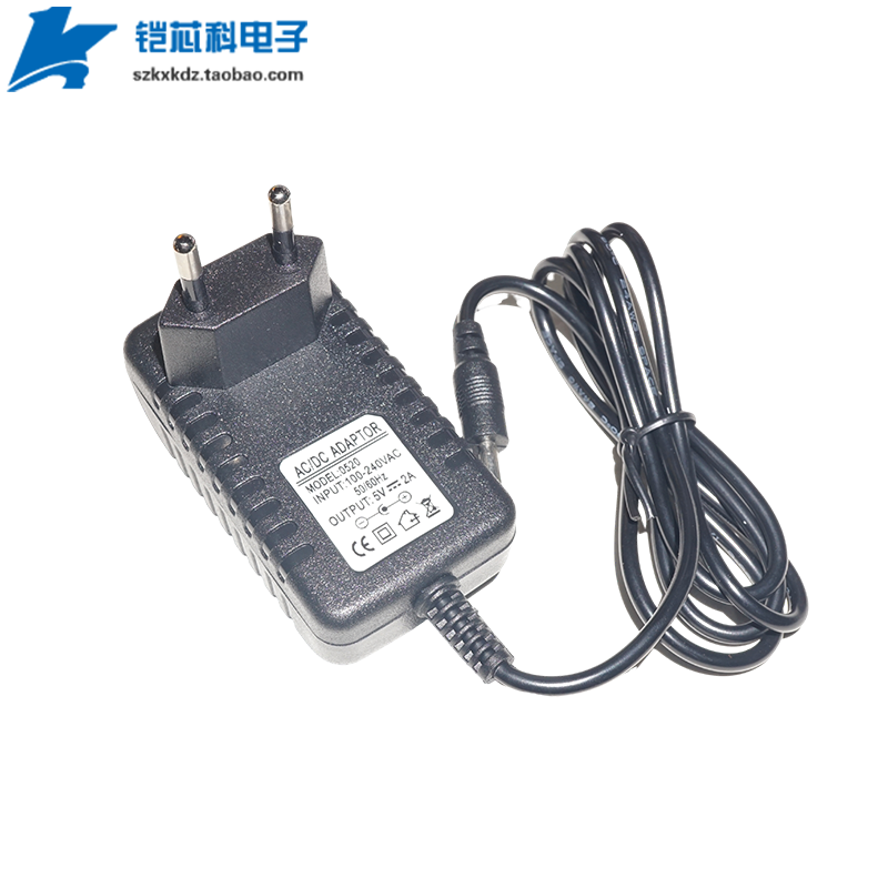 1 Stücke 5 V 2A 2000Ma EU Stecker Ladegerät Universal Netzteil 3,5*1,35 MM Mit LED-Leuchten