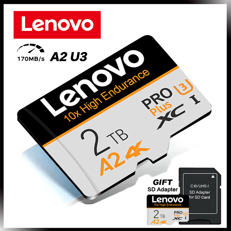 Tarjeta Micro TF SD Lenovo de 2TB, tarjeta de memoria V30 Clase 10 de 128GB, tarjeta SD de UHS-I, tarjeta TF de alta velocidad, 512GB, 1TB para juegos de Nintendo Switch
