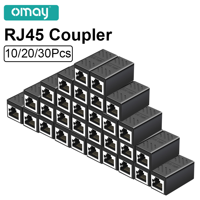 10/20/30 ชิ้น RJ45 Cat6 ตัวต่อสายอีเธอร์เน็ต - ตัวต่อแบบต่อขยายสายเคเบิลแบบตัวเมียสำหรับสายเคเบิลเครือข่าย