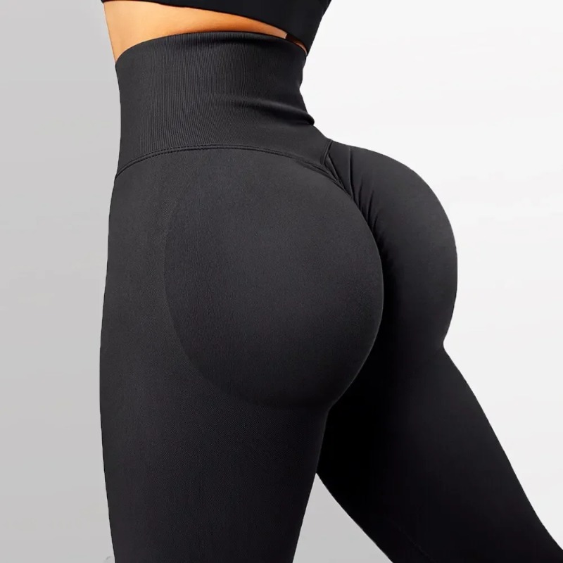 Leggings de malha sem costura mulheres calças esportivas de cintura alta alta elástica ginásio treino correndo leggings sexy hip levantamento leggings