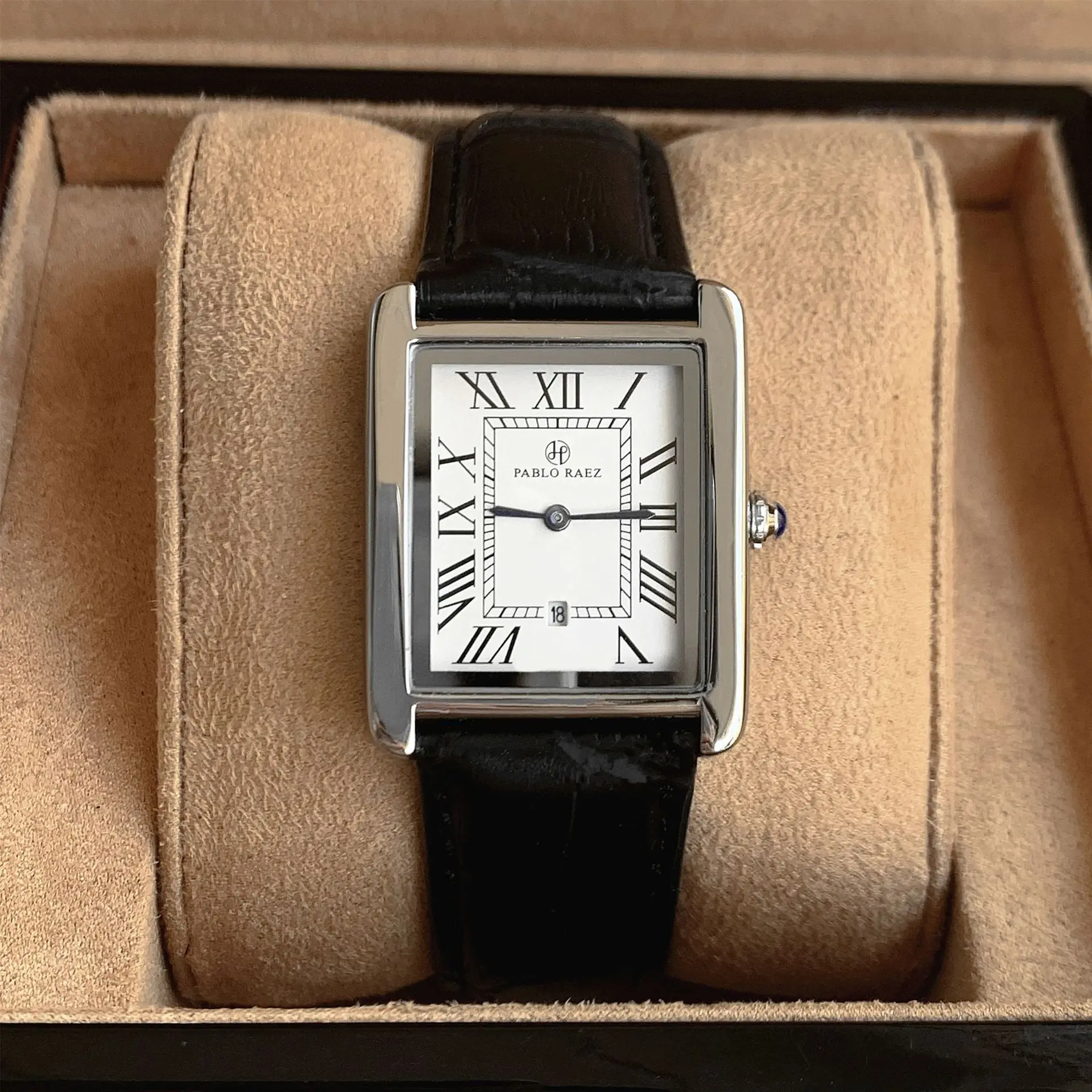 Montre pour homme, style rétro classique, calendrier, cuir de luxe, étanche, mode masculine, montre à quartz avec boîte et pile de rechange