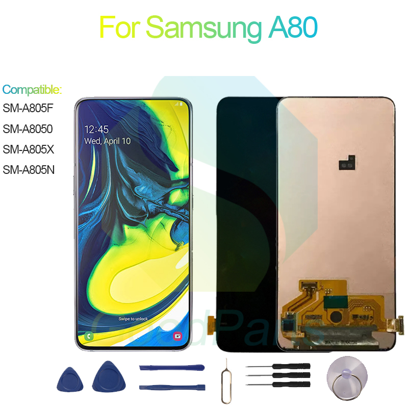 Per Samsung A80 Display LCD Schermo 6.7 'SM-A805F/O/X/N A80 Touch Digitizer Assembly Sostituzione