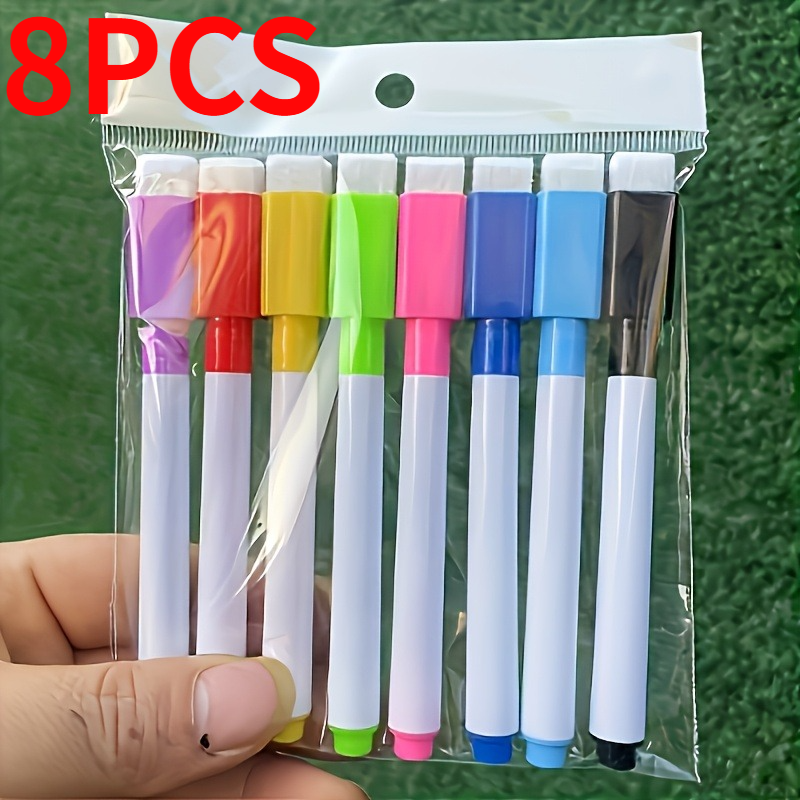 8 Stück staubfreie trocken abwischbare Marker für Whiteboards – ungiftig, schnell trocknend, lichtbeständig, zum Schreiben auf verschiedenen Oberflächen.
