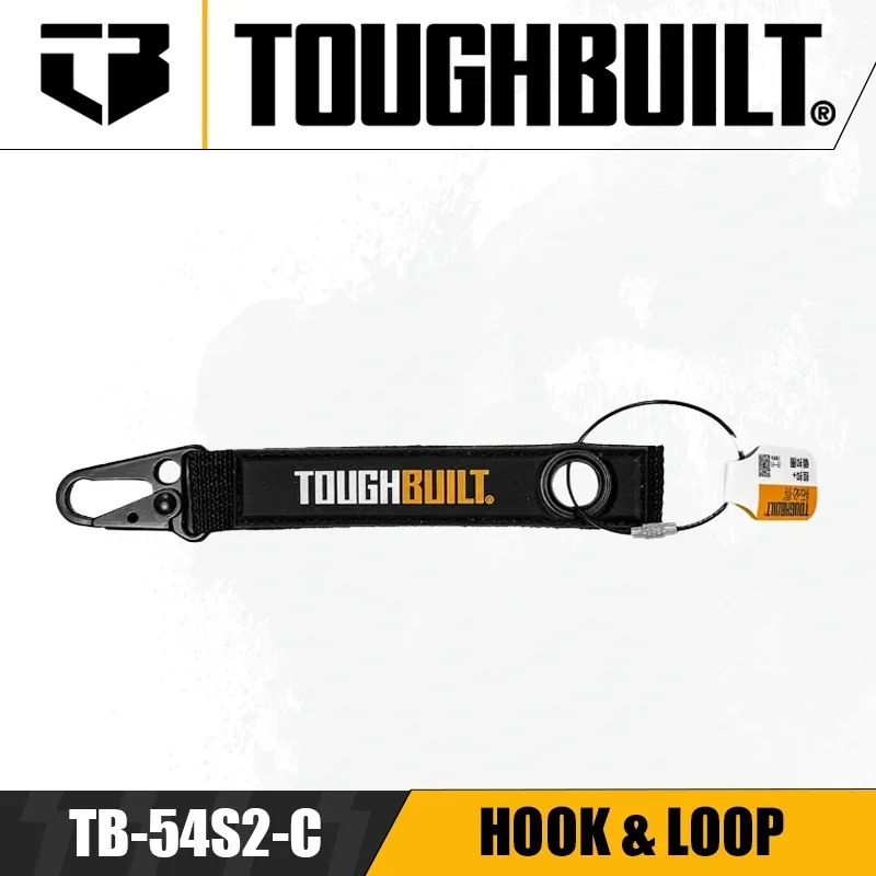TOUGHBUILT TB-54S2-C Карабин для инструментов на липучке Сверхмощный брелок для ключей с распылением Нейлоновая лента Портативные крючки для альпинизма Hawksbill