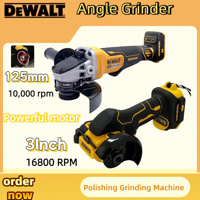 DEWALT  Cordless Angle Grinder 125mm and 3 Inch Mini Polishing Grinding Machine Electric Cutting Power Tools