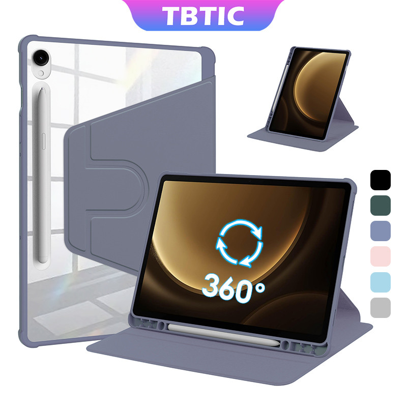 TBTIC Acrílico 720 °   Funda protectora de rotación para Samsung Tab A9 S9 S8 S7 Plus 11 FE 10,9 12,4 8,7 A8 10,5 S6 Lite 10,4 funda con tapa