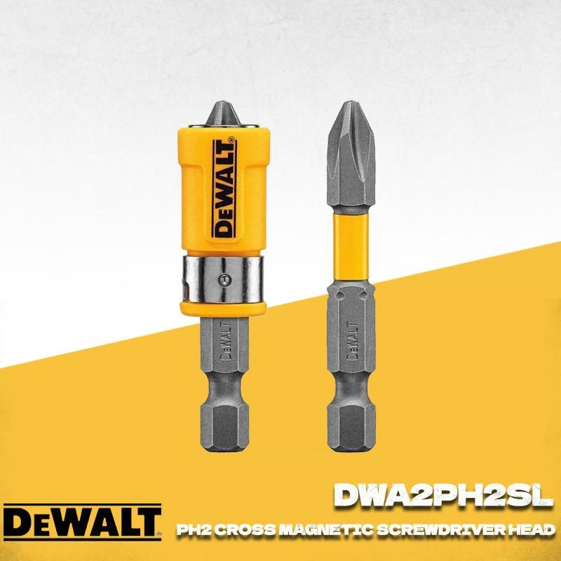 DEWALT 3PK DWA2PH2SL XCP3 ชุดปลอกบิตแม็กซ์ฟิต พาวเวอร์ บิต, ฟิลลิปส์ # 2 S 2" L S2 อุปกรณ์เสริมสำหรับดอกสว่านเหล็กกล้า