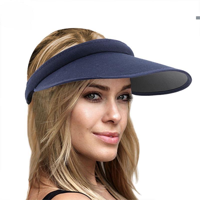 Visiere parasole per adulti Cappelli moda in cotone imitazione Unsex Cappelli da donna per visiera sportiva all'aria aperta