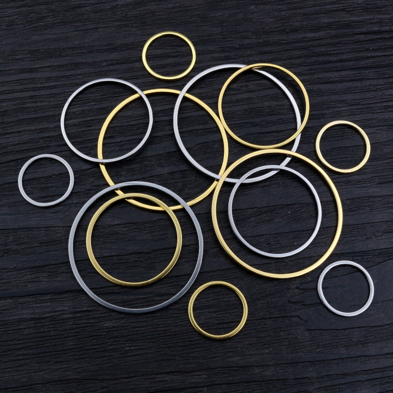 20pcs 15-60mm de acero inoxidable 316 chapado en oro pendientes anillos grandes circulo pendientes pendientes pendientes pendientes pendientes pendientes pendientes pendientes DIY accesorios de joyería