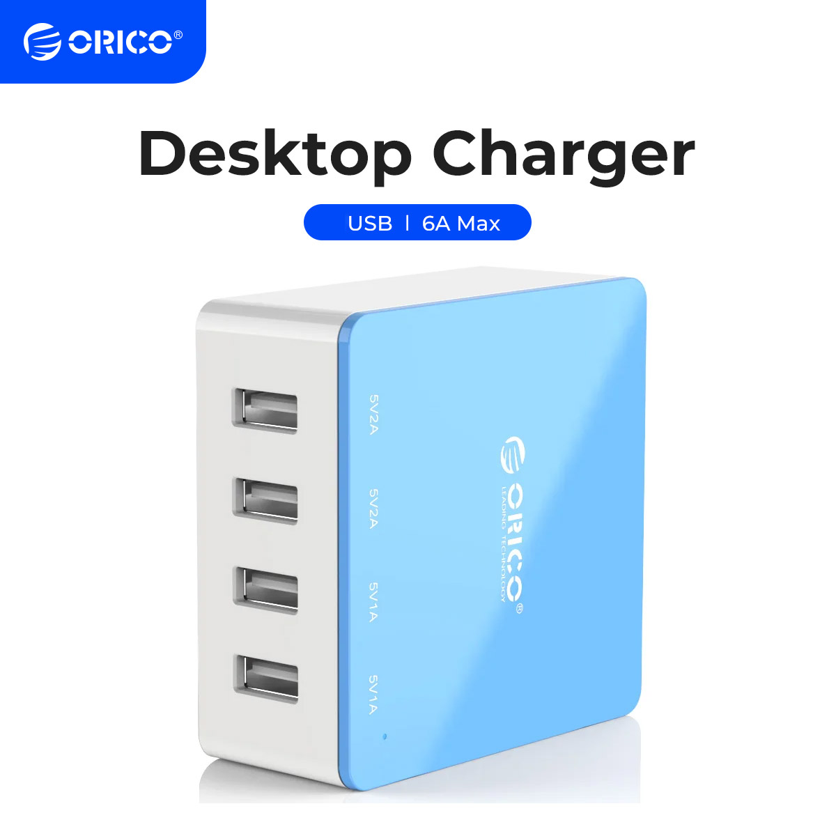 Orico 4 Port Usb Charger Super Lage Prijs Us Plug Universele Desktop Power Adapter 5V 6A 30W Output voor Samsung Iphone Huawei
