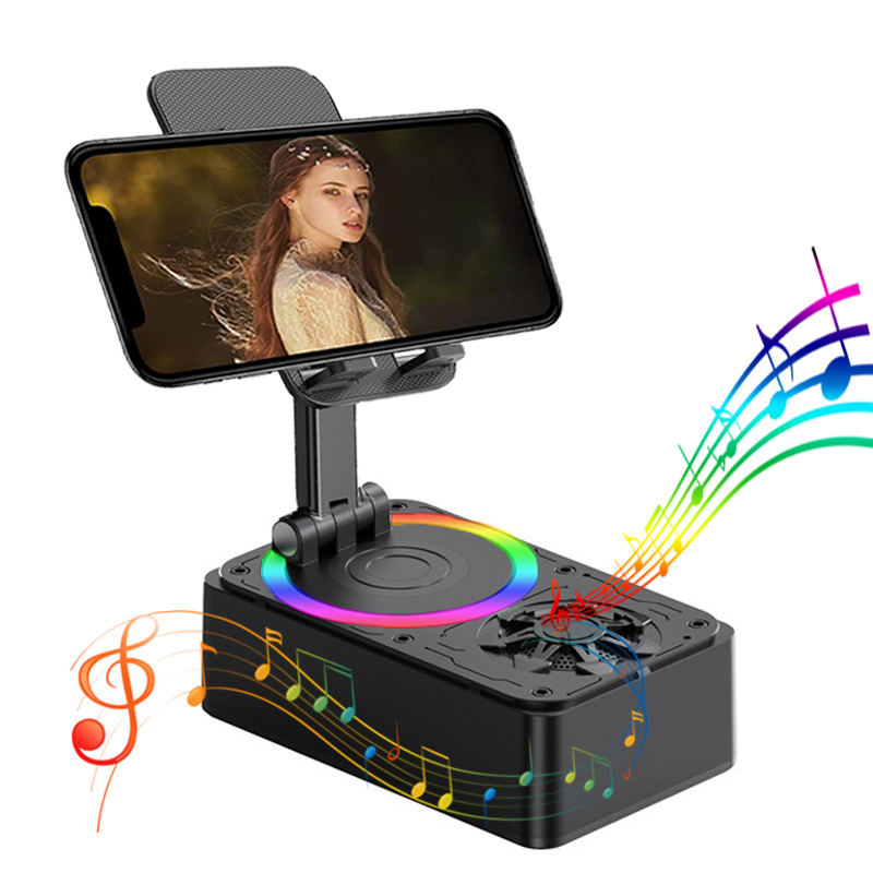 Nuevo soporte para teléfono móvil con Altavoz Bluetooth, soporte ajustable para tableta perezosa en vivo, altavoz inalámbrico portátil