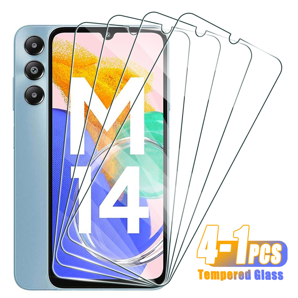 4-1Pcs Tempered Glass For Samsung Galaxy M20 M30 M11 M31 M22 M32 M42 M52 4G 5G Screen Protector on Samsung M13 M53 M14 M34 M54