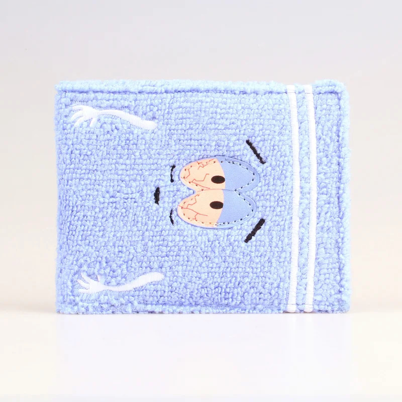 Serviette courte, drôle et simple, anime brodé, portefeuille à la mode, design, porte-carte d'identité personnalisé