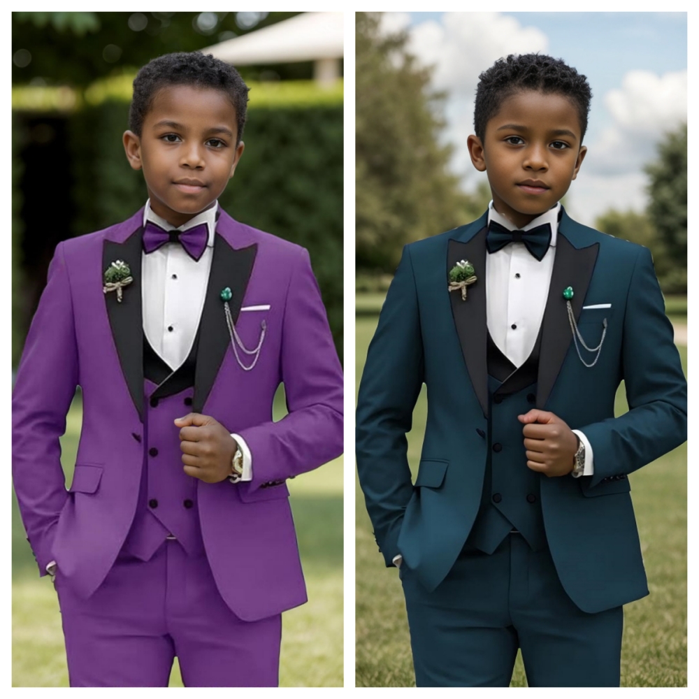 Ternos formais para meninos, slim fit, anel portador, roupa infantil, vestido de casamento, entrega rápida, conjunto de 4 peças para performance de piano