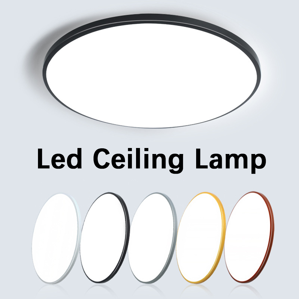 Luz de teto redonda LED para sala de estar interna, lâmpada moderna, quarto e banheiro, 18W, 27W, 36W, 220V-240V, IP55
