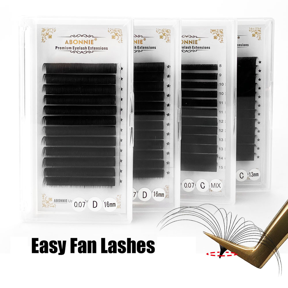 Abonnie Fan Like Butter Easy Fan Lashes Blühende Wimpern Auto-Fanning-Wimpern Mega Wimpernverlängerungen