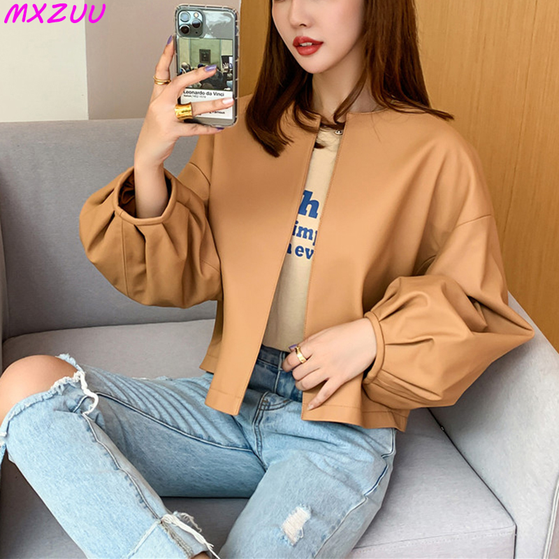女性のための本革のジャケット,シープスキンの半袖秋のジャケット,ゆったりとした女性のカーディガン,ショート,100%