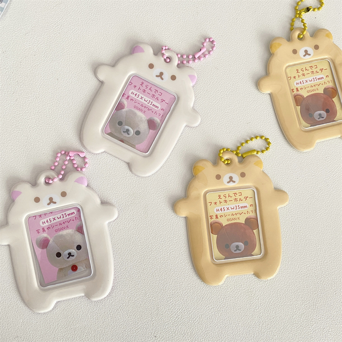 Японский стиль Kawaii мультяшный медведь фото держатель для карт брелок милый медведь K-Pop Idol брелок для 2-дюймового фото школьный чехол для лицензии