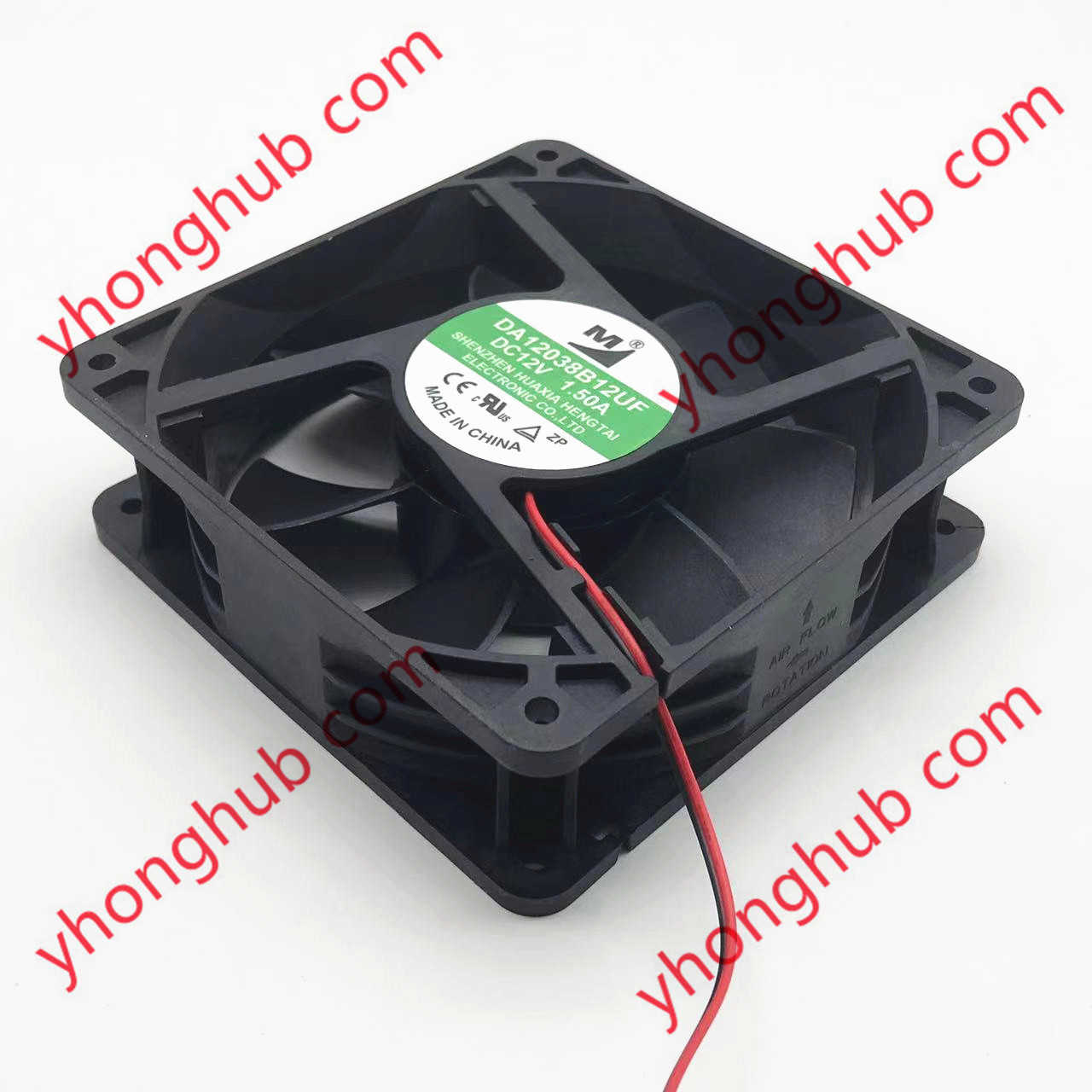 Huaxia Hengtai DA12038B12UF DC 12V 1.50A 120x120x38mm 2-draads serverkoelventilator