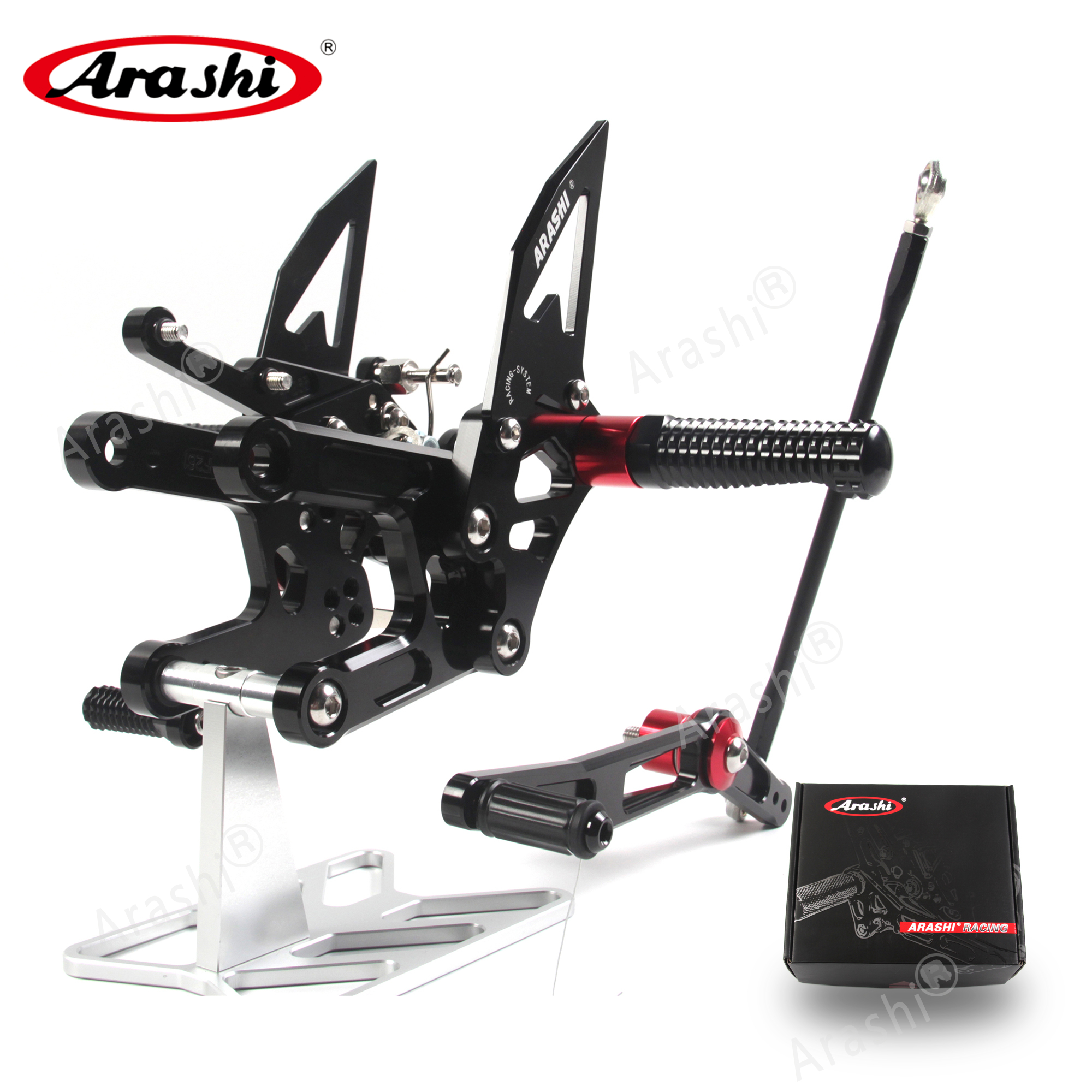 Arashi CNC Регулируемая Задняя подножка подножки колышки для YAMAHA YZF R6 2006-2016 2006 2007 2008 60606060606060606060yzfr6