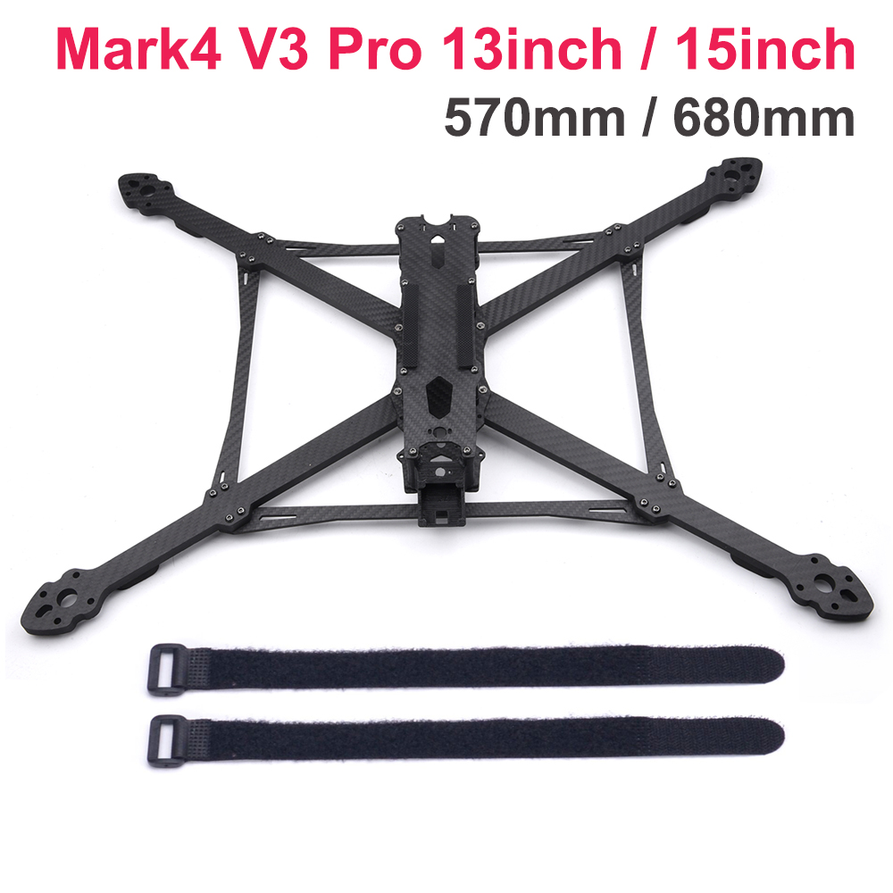MARK4 V3 Pro 13 pulgadas 570mm / 15 pulgadas 680mm Kit de marco de estante de Dron de fibra de carbono con brazo de 8mm para FPV Freestyle Quadcopter Traverser