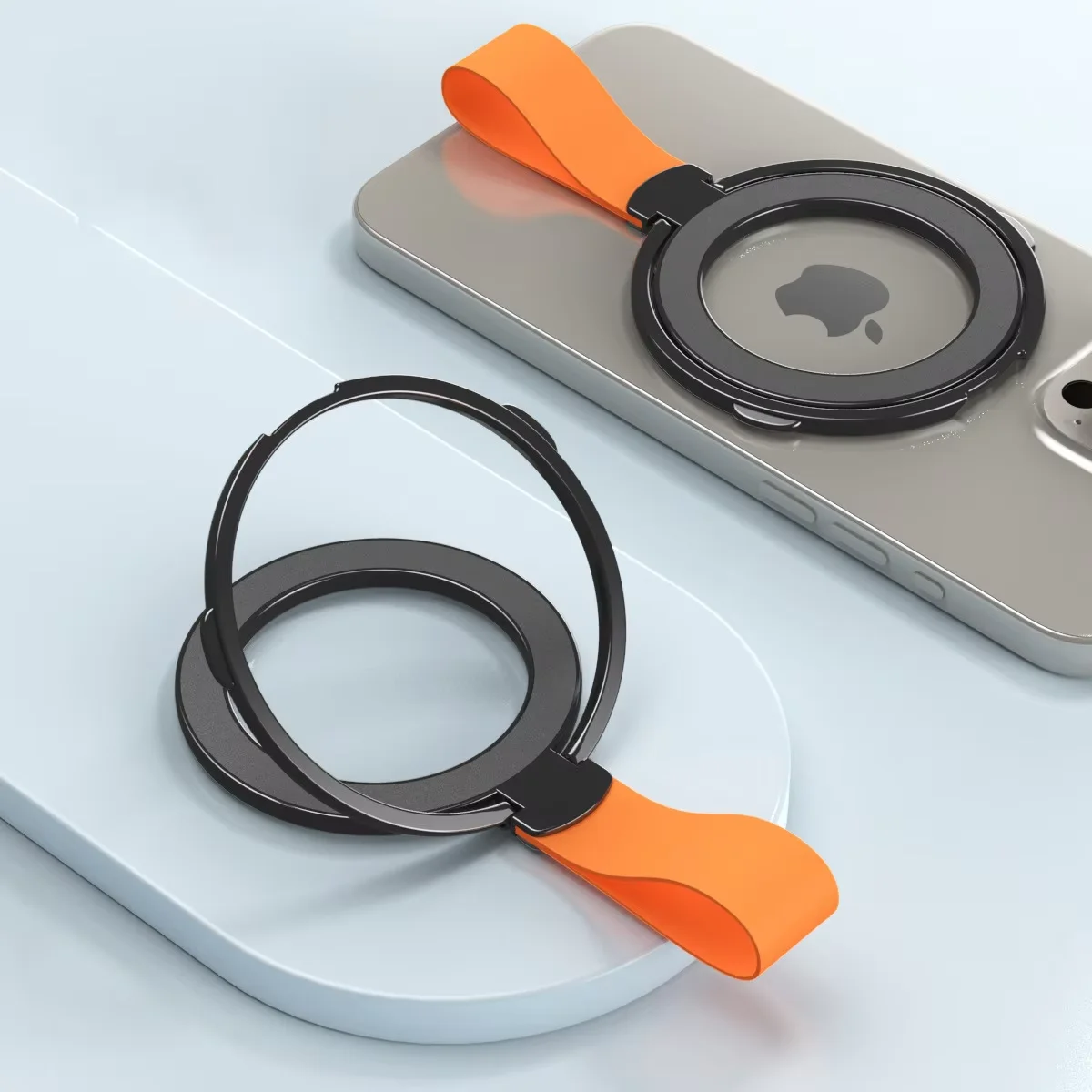 ユニバーサル磁気式スマホスタンドグリップフィンガーリング車載マグセーフホルダーブラケットハンドストラップ iPhone 15 14 12 Pro Max Plus Samsung対応