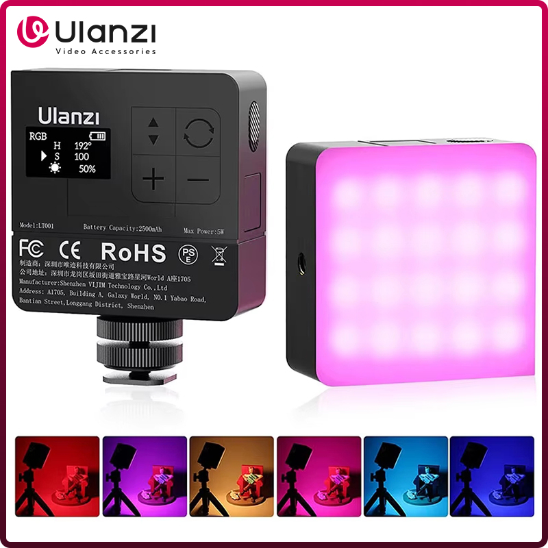 Ulanzi VL49 Rgb Pro Bijgewerkt Full Color Led Video Licht 2500Mah 2500K-9000K Camera Licht W honingraat Diffuser Voor Fotografie