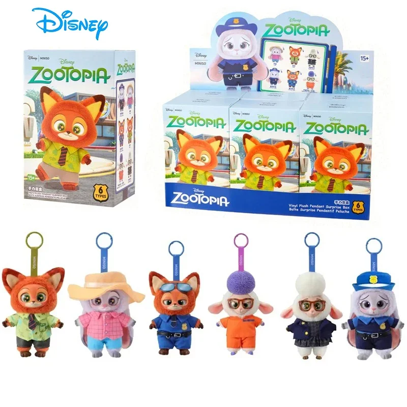 NOWOŚĆ 2026 Seria Disney Zootopia Blind Box Judy Nick Figurka Winylowa Pluszowa Postać z Kreskówki Zawieszka Modne Zabawki Pudełko Prezent na Boże Narodzenie