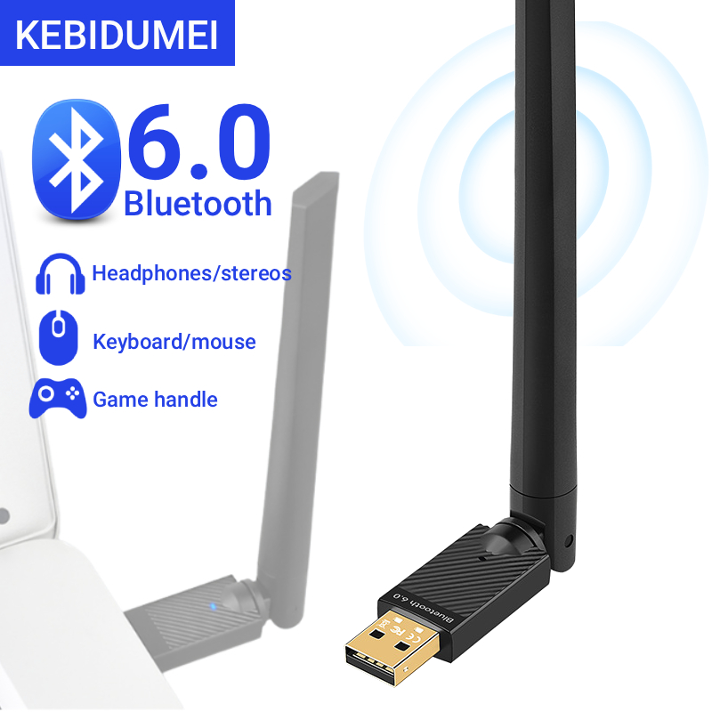 USB-адаптер Bluetooth 6.0, 150 Мбит/с, беспроводной USB-адаптер 5.4, музыкальный аудиоприемник-передатчик для ПК, мыши, клавиатуры