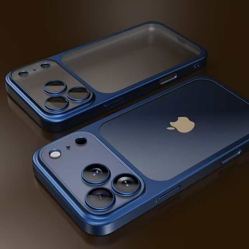 Luxuriöse, matte, harte PC-Handyhülle für iPhone 17, Air 16, 15, 14, 13, Pro Max, Kameraobjektiv-Folie, mattierte, stoßfeste Abdeckung