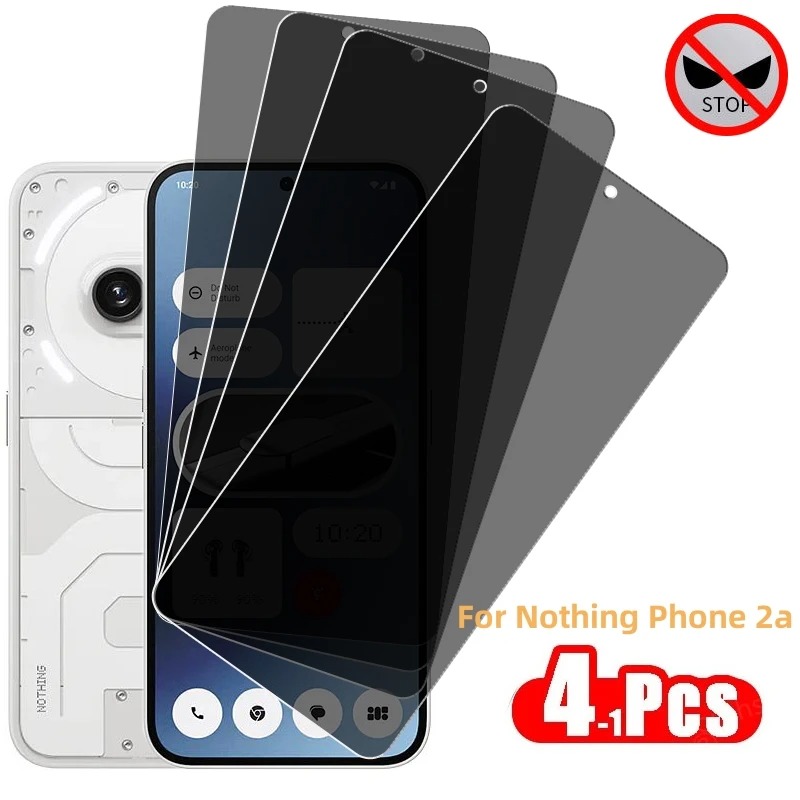 4 pezzi di vetro temperato per la privacy per niente telefono 2a protezione dello schermo per niente telefono 3a Pro 2a Plus CMF Phone 1 vetro