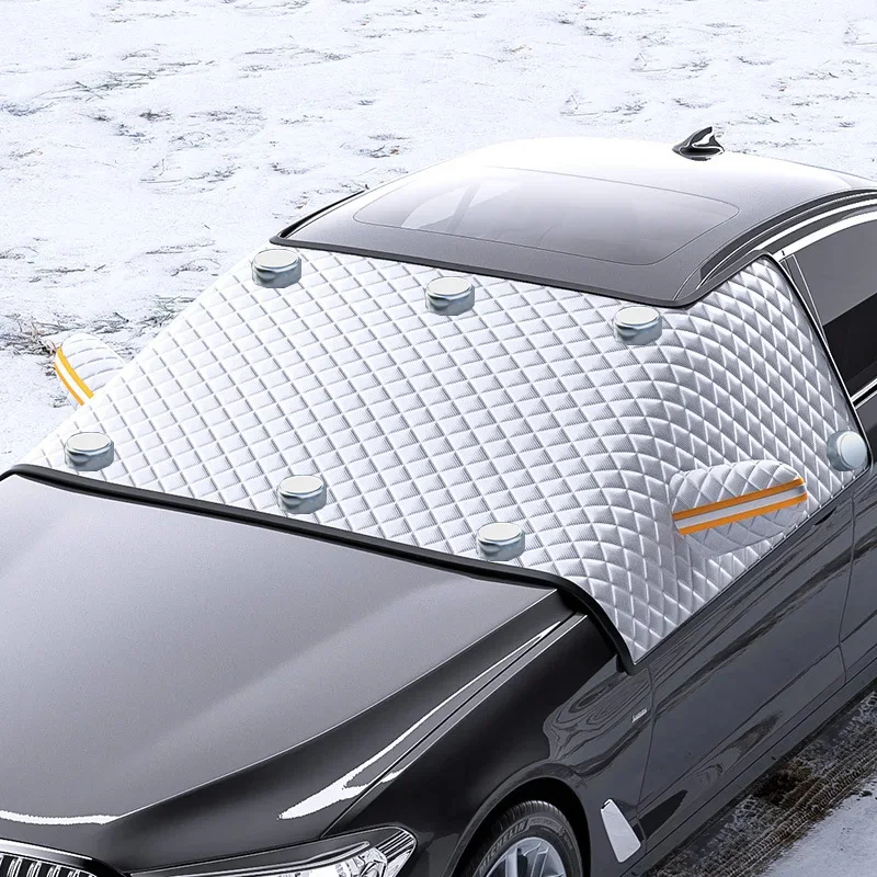 Cubierta de nieve para coche, Protector de ventana lateral de parabrisas Extra grande, cubre para nieve, hielo, parasol, polvo, escarcha, accesorios de congelación