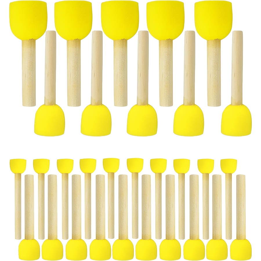 30 piezas de pinceles de esponja redondos para pintar (4 tamaños), esponjas de pintura para pintura acrílica, herramientas de pintura con esténcil para niños, espuma para pintar