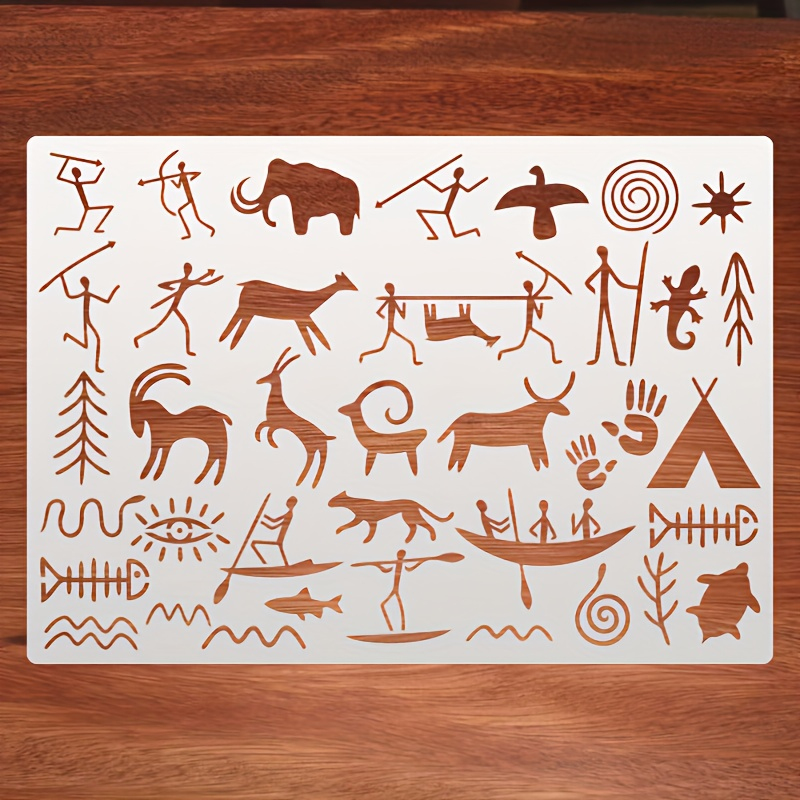 A4 size Wall Painting Stencils Stamp Scrapbook Album Decorative Embossing Craft Paper DIY Flower Label Stencil Original murals
