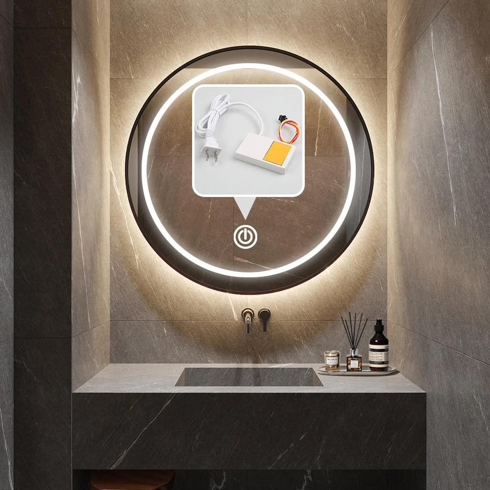 110V 220V Single Button Smart 12V 1A LED Light Bathroom Mirror Touch Sensor Switch