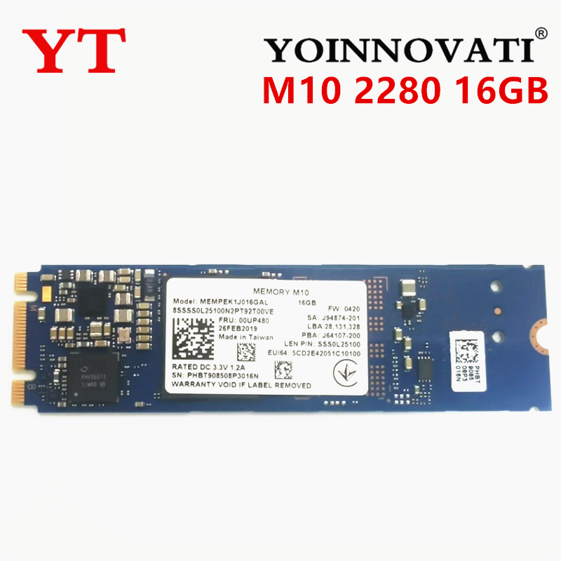 Unidad de estado sólido interna Original M10 M.2 2280 SSD 64GB 32GB 16GB PCIe M.2 2242 3,0 3D Xpoint NVMe para memoria Intel Optane YT