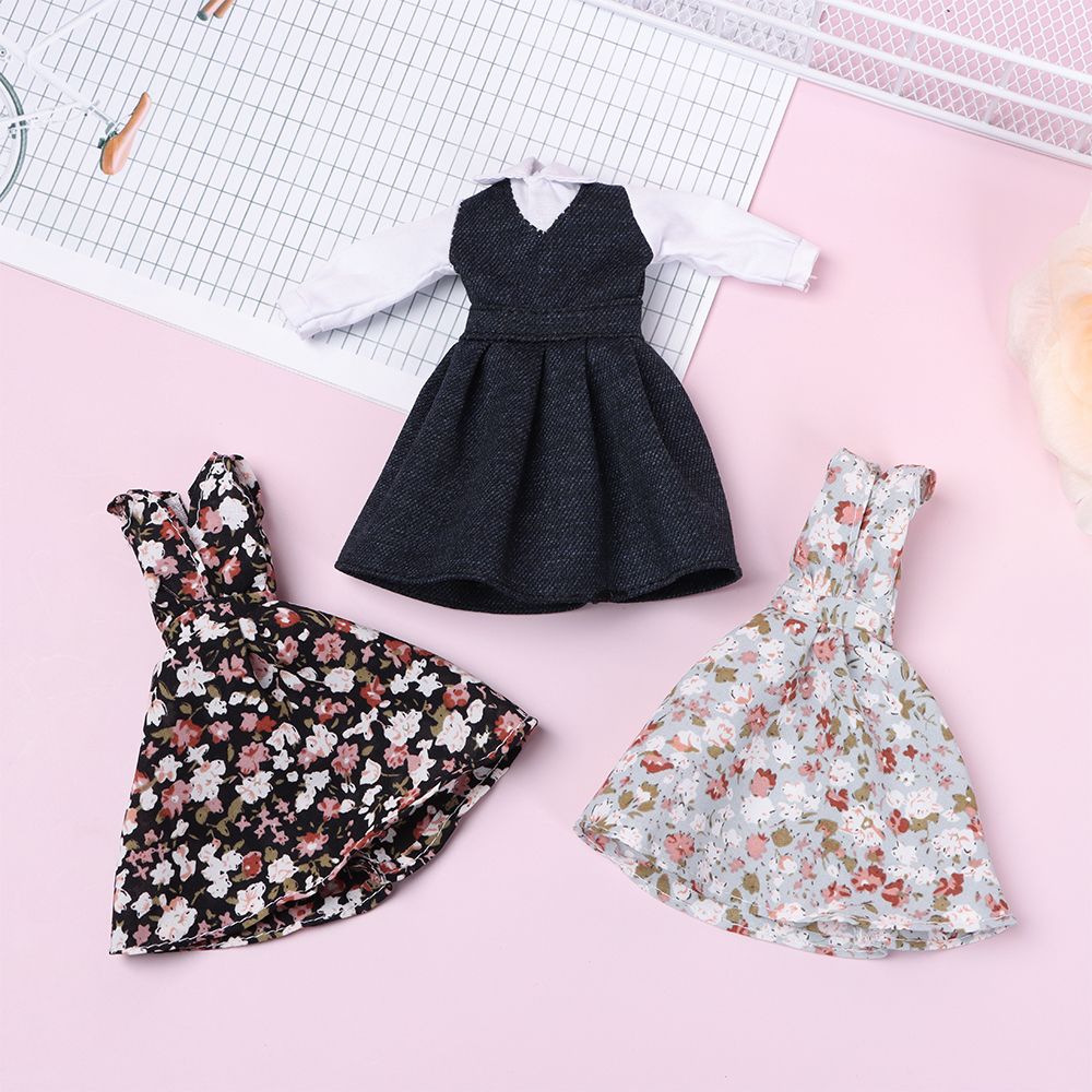 T-shirt Rok Mini Boneka Buatan Tangan Multi Gaya Pakaian Gaya Angkatan Laut untuk Gaun Pakaian Kasual Boneka Bjd 1/6 Aksesori Boneka Hadiah DIY