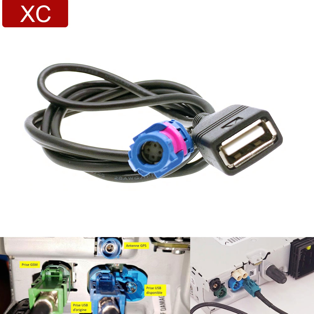 Écran de commande de l'unité principale de voiture, RCC NAC, adaptateur de câble USB pour KIT 206, 207, 307, 308, 408 pour cristaux en C2, C3, DS
