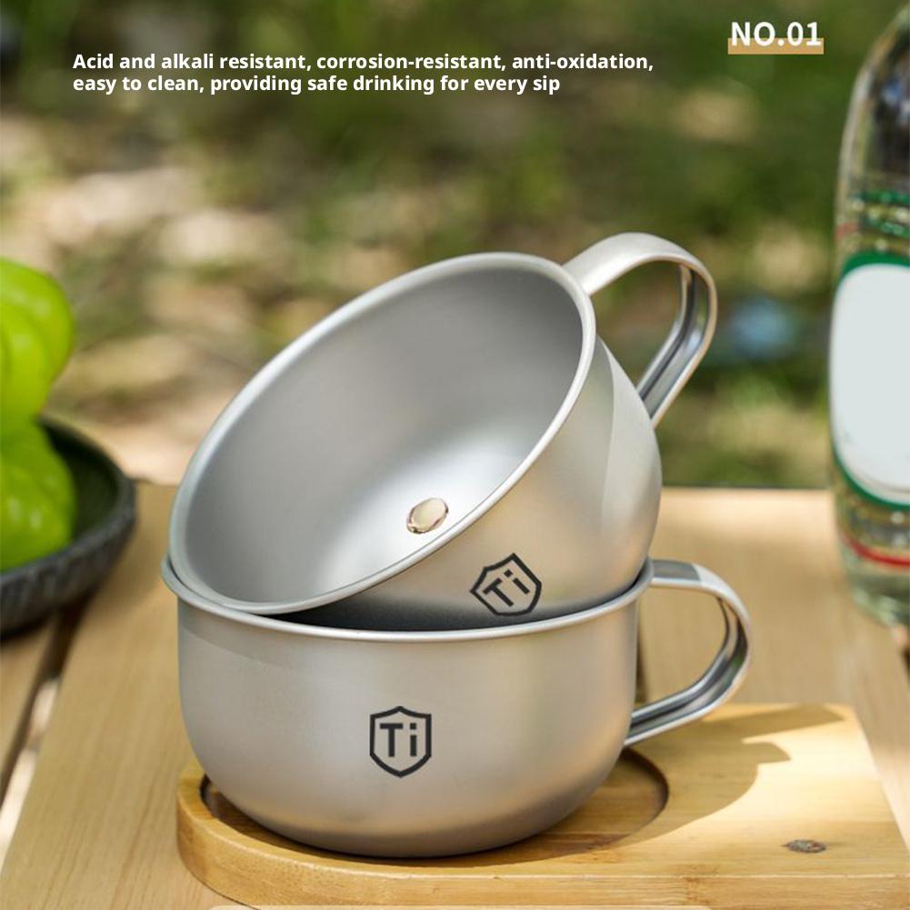Taza de agua para acampar MINI, taza portátil para té y café, equipo de cocina para exteriores, tazas de montañismo, 80/220ml