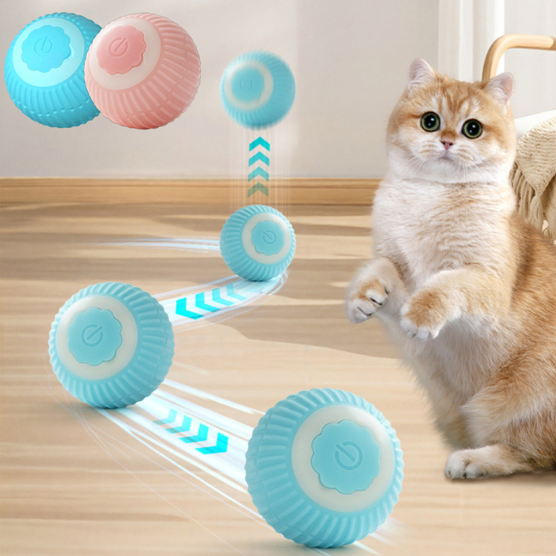 猫インタラクティブボールスマートペット猫のおもちゃ屋内自動ローリングマジックボール電子インタラクティブ猫のおもちゃ猫ペットアクセサリー