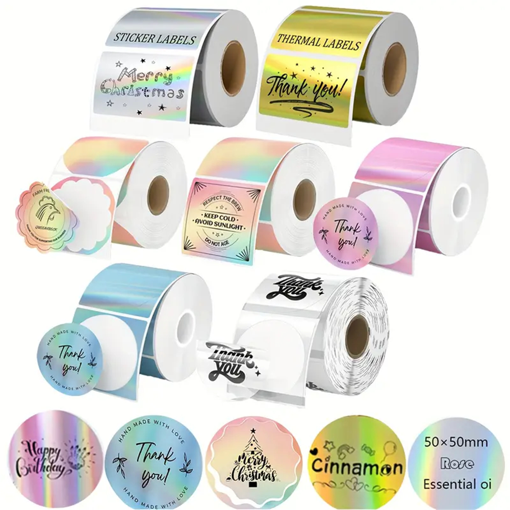 Rouleau d'étiquettes adhésives thermiques transparentes couleur M110, compatible avec Phomemo M110/M200/M120/M220 E210 P50 DETONG P1