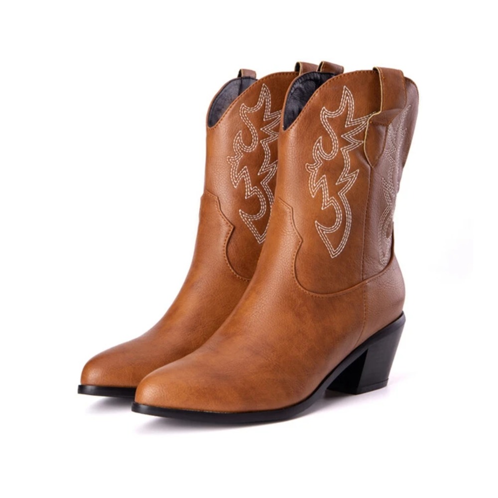 Women Boots Fashion Embroider Style Round Toe High Heels 11 Colors Chelsea Booties Super Big Size 50 51 52 53 54 M7774