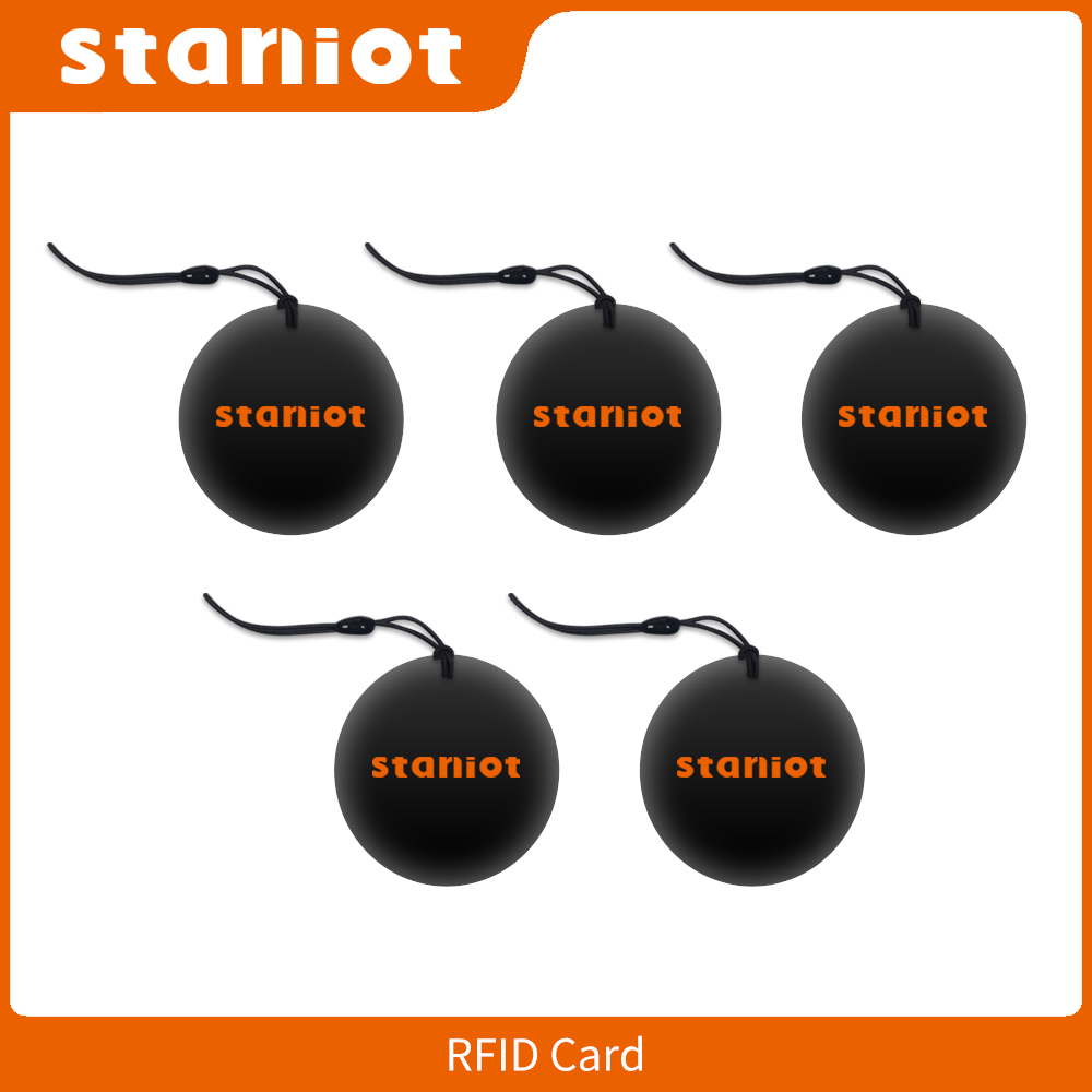 Tarjeta RFID EM4100 de 1/6 piezas, 125Khz, etiquetas de teclado, Control de acceso, llavero de proximidad inteligente, funciona con teclado inalámbrico Staniot