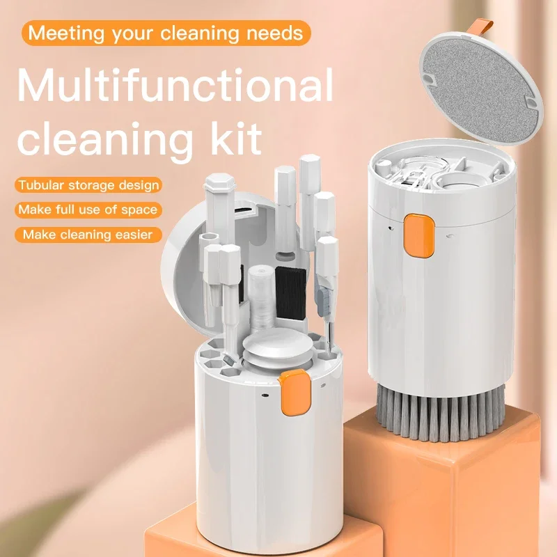 Kit de nettoyage multifonction 20-en-1/32-en-1 : brosse pour clavier, stylo pour écouteurs, spray pour écran, extracteur de touches pour téléphone, ordinateur portable, Airpods, ordinateur