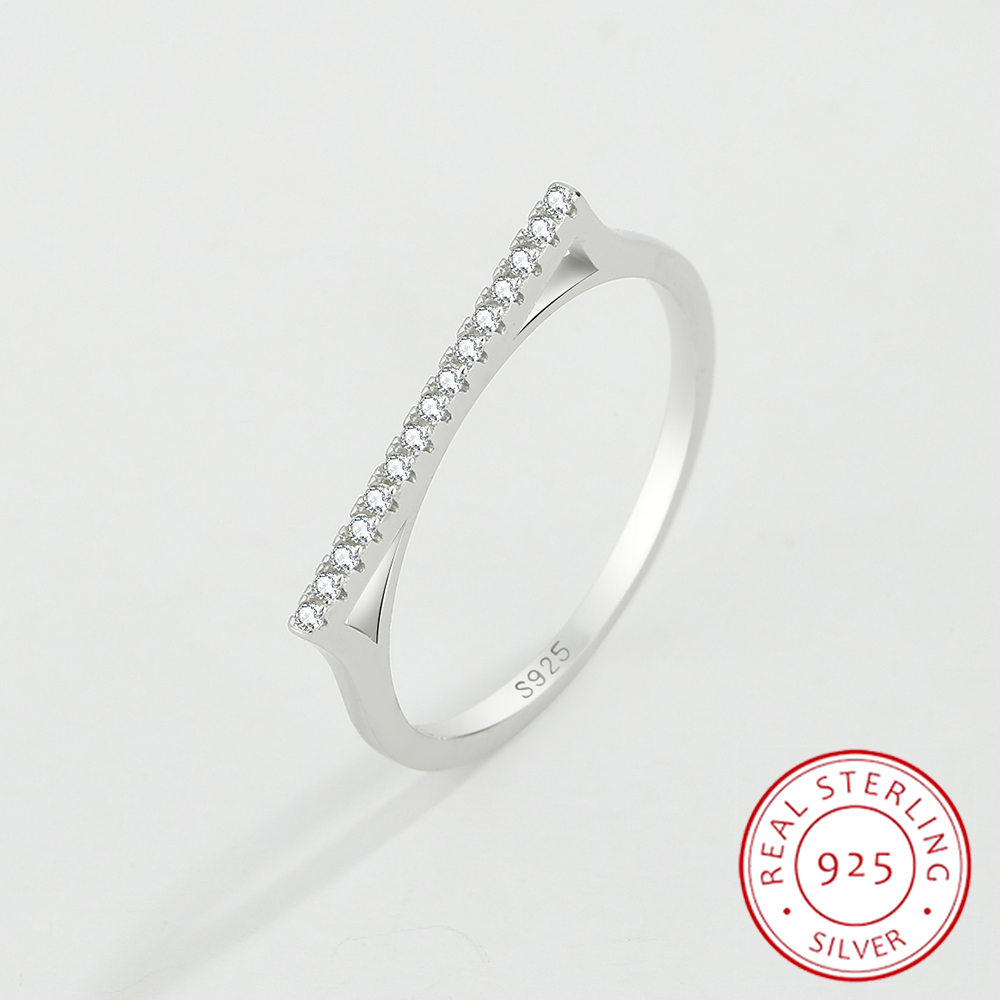 Anillo de pareja de diamantes geométricos creativos para mujer, joyería triangular de plata de ley S925 auténtica, regalo del Día de San Valentín, novedad de 2022