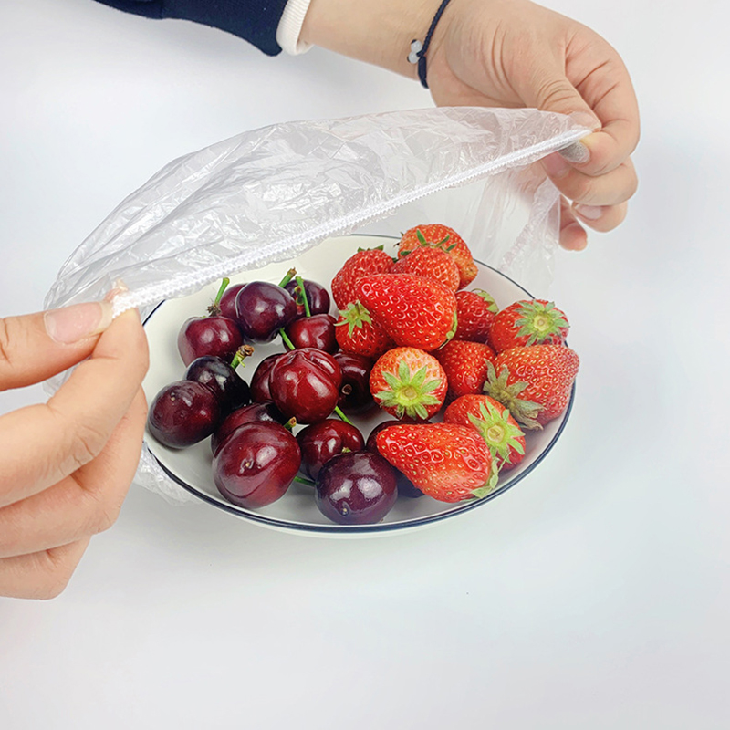 100 pces descartáveis cling filme capa de alimentos para evitar transferência de odor saco de manutenção fresca do agregado familiar manga elástica