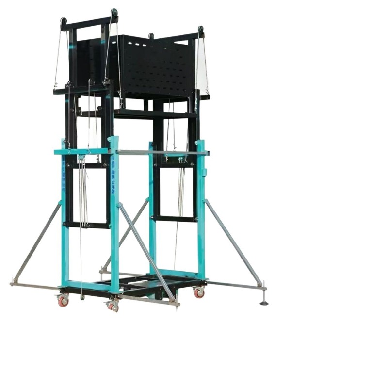 Trabattinaggio elettrico certificato CE con sistema di sicurezza Capacità 500 kg Controllo automatico per lavori di manutenzione edifici