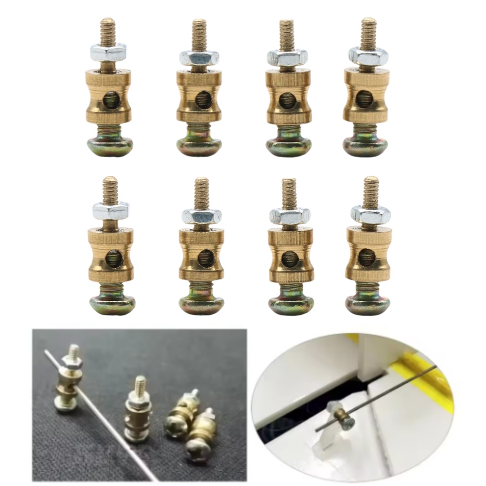 Connecteurs de tige de poussée, bouchons de liaison D1.6mm, ajusteur rapide en métal, connecteur Servo pour avion RC à monter soi-même, 10/20/50 pièces/lot