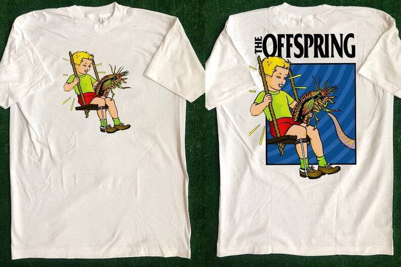 T-shirt The Offspring Americana Album Cover 2025: Comoda, Traspirante, di Alta Qualità, Stile Retrò Street Y2K, Casual