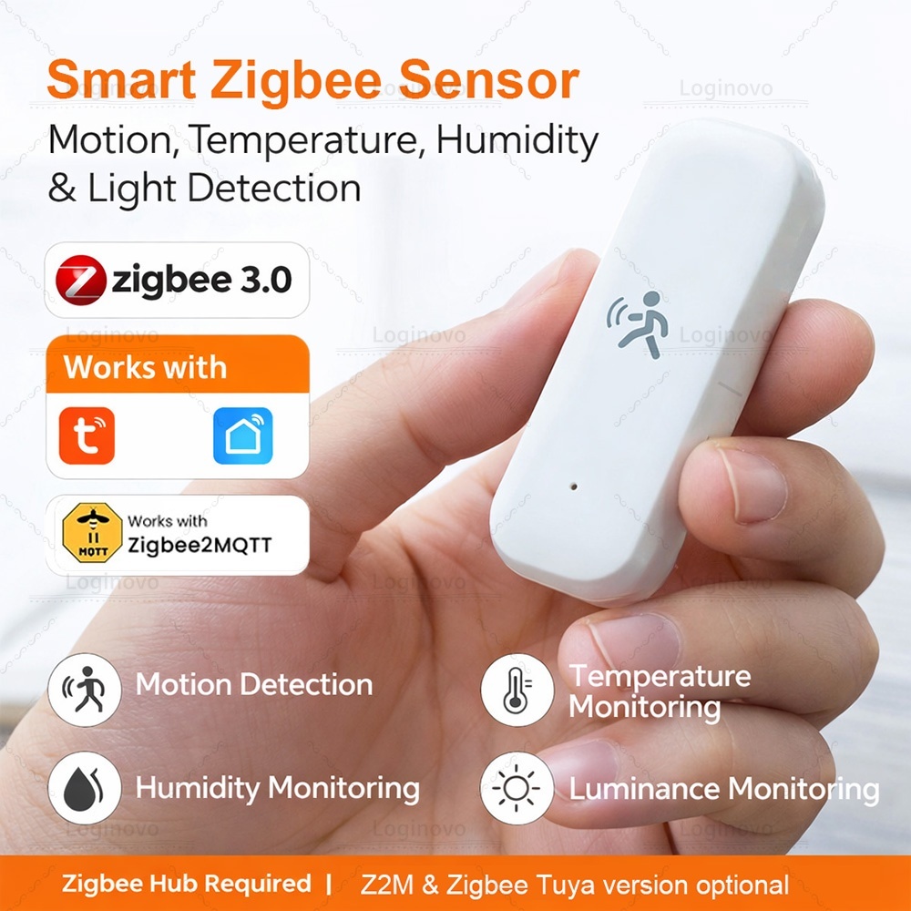 Zigbee Human PIR датчик движения освещенность температура и влажность 10G Mmwave радар обнаружения для Tuya Smart Life и Z2M опционально